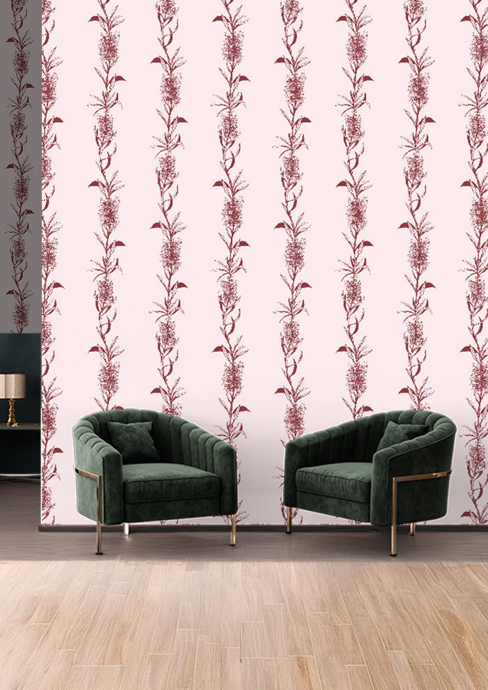 Bottle Brush Stripe - Crimson