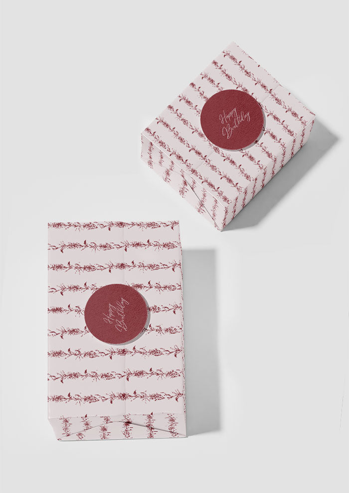 Bottle Brush Stripe - Crimson