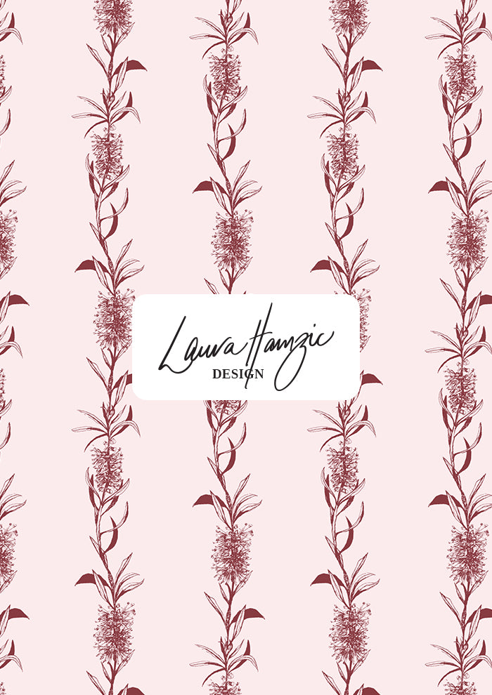 Bottle Brush Stripe - Crimson