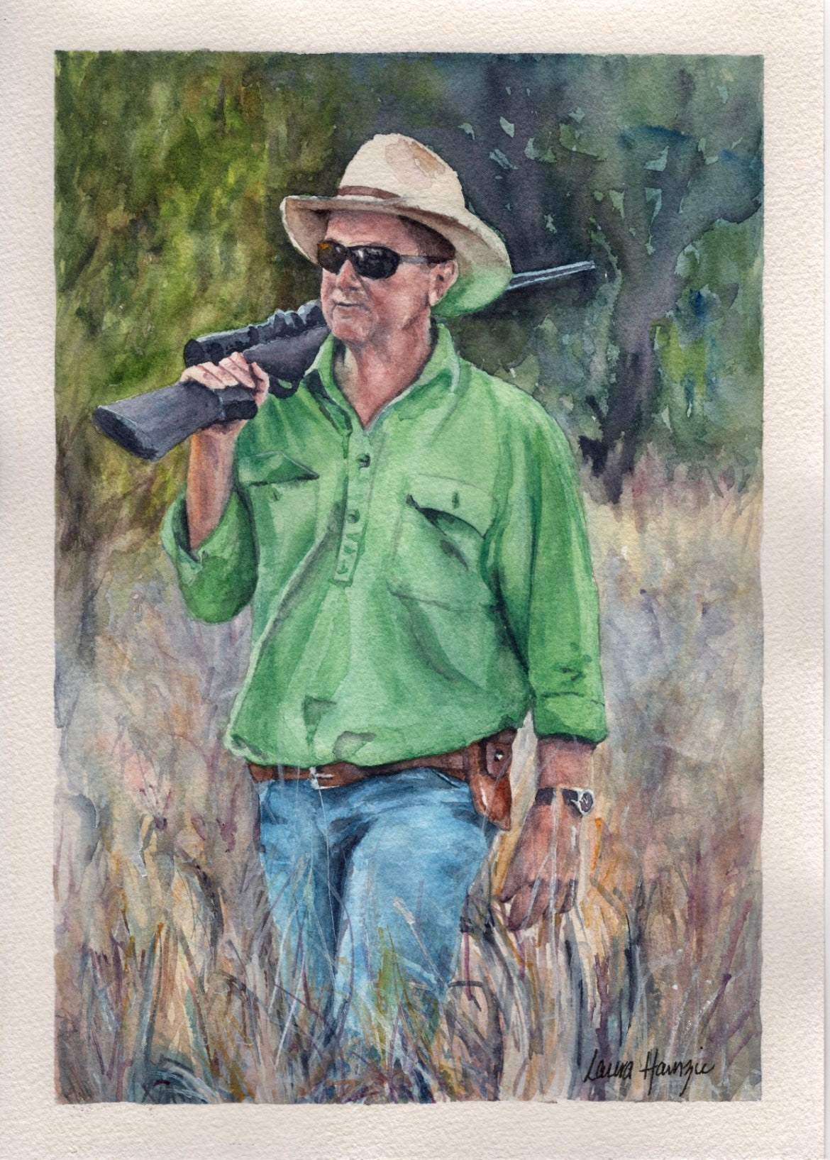 Custom artwork portrait by Laura Hamzic Australian Artist