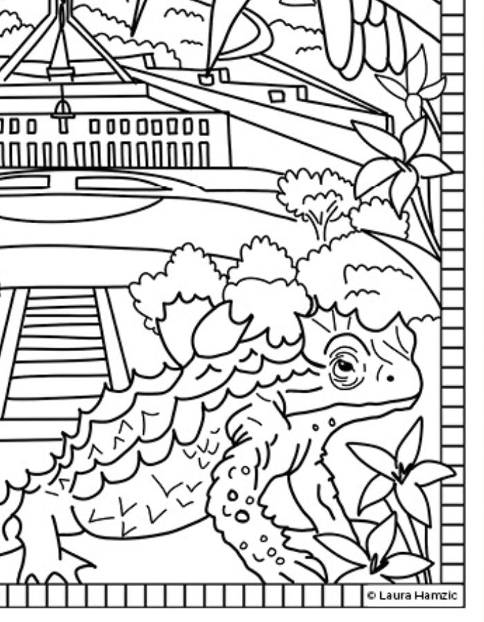 Free Australian Capital Territory Colouring Page