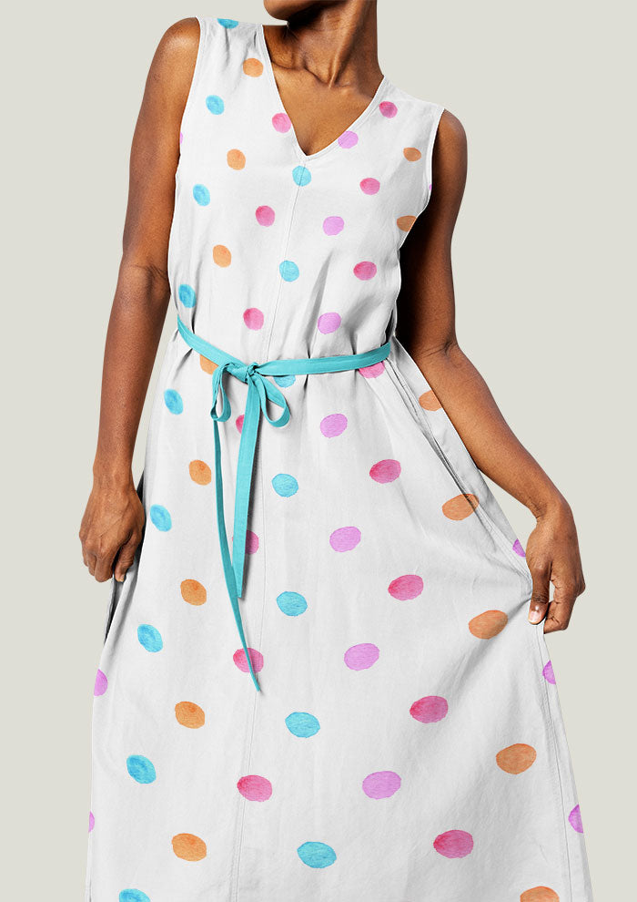 Dress mockup with the Confetti Spot (Pink
