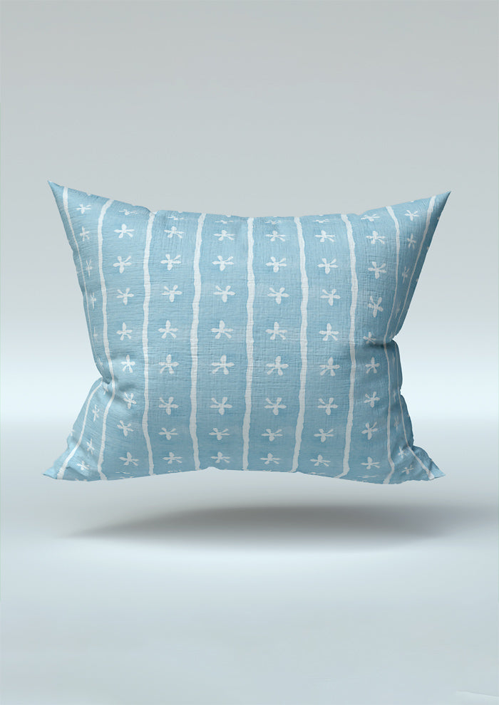 Pattern by Laura Hamzic - Australian Designer - Dancing Daisies - watercolour pattern with cutout daisies on a cushion
