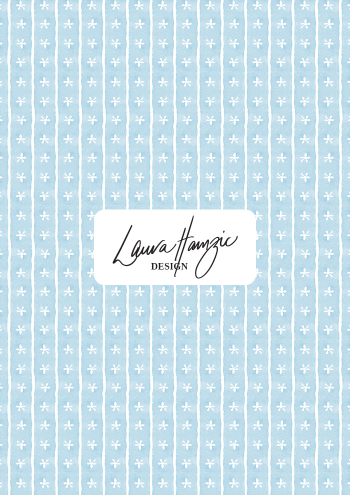 Pattern by Laura Hamzic - Australian Designer - Dancing Daisies - watercolour pattern with cutout daisies