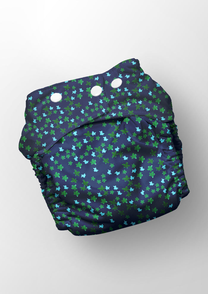 Ditsy Daisy | Green Blue on Navy