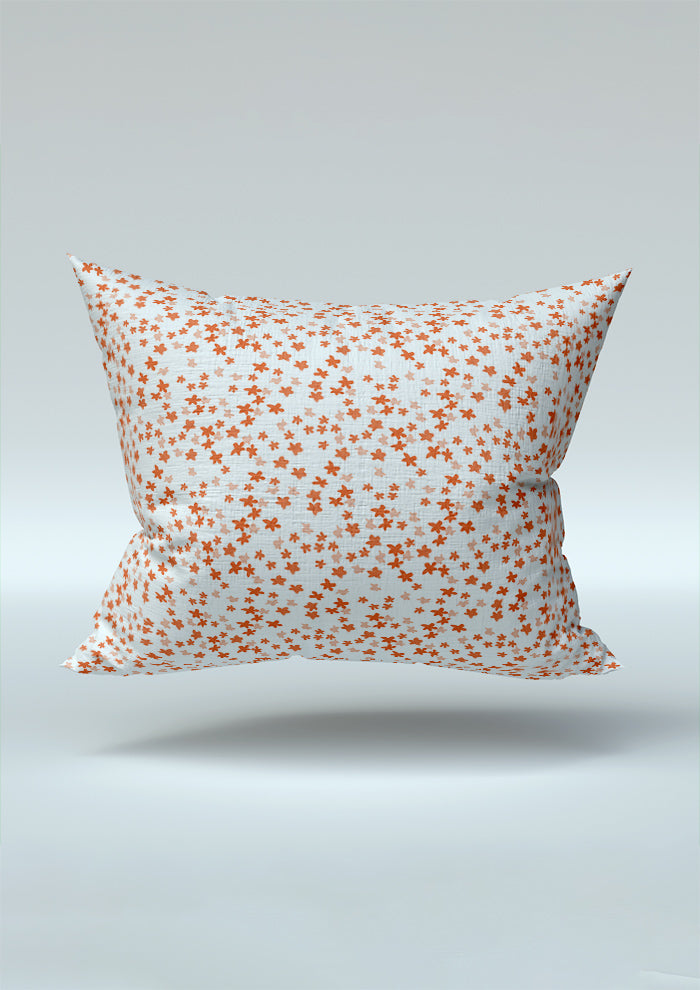Ditsy Daisy - Floral pattern design by Laura Hamzic Australian Surface Pattern Designer - Orange on White
