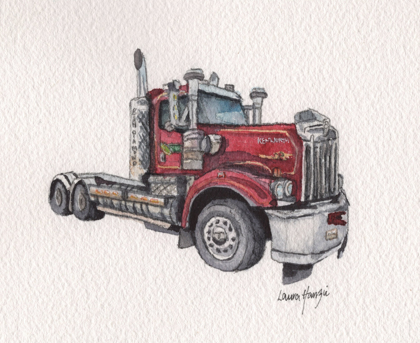 Custom commission painting by Laura Hamzic