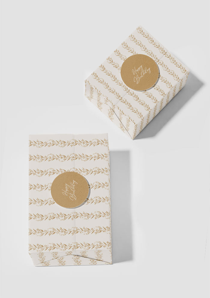 Eucalypt Blossom Stripe - Gold