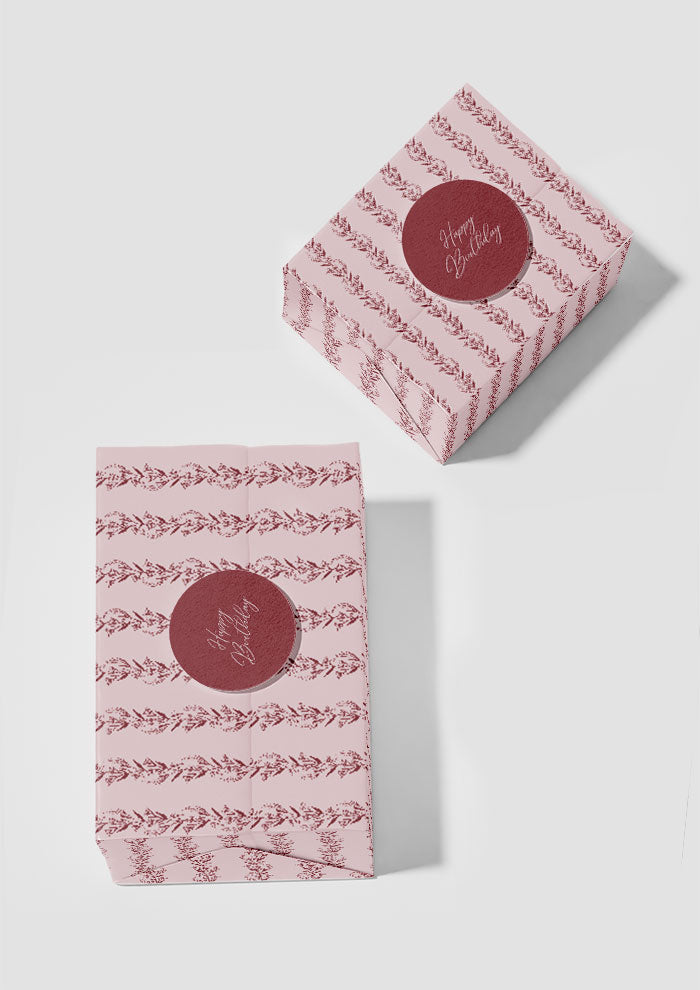 Eucalypt Blossom Stripe - Crimson