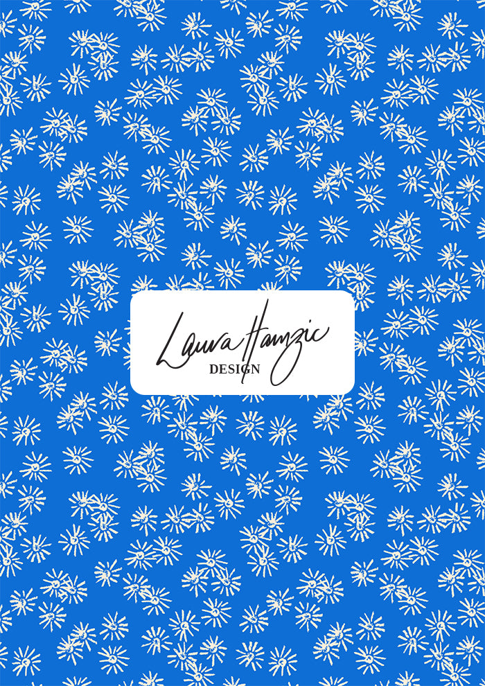 Flicker Flower surface pattern – inspired by blooming eucalyptus blossoms, bursting with light and movement. Loosely hand-drawn in coloured pencil for a joyful, spontaneous look. Australian botanical pattern design perfect for dresses, summer apparel, accessories, and homewares.