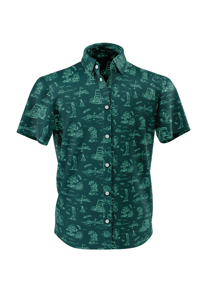 Golfing Days - Teal on Green