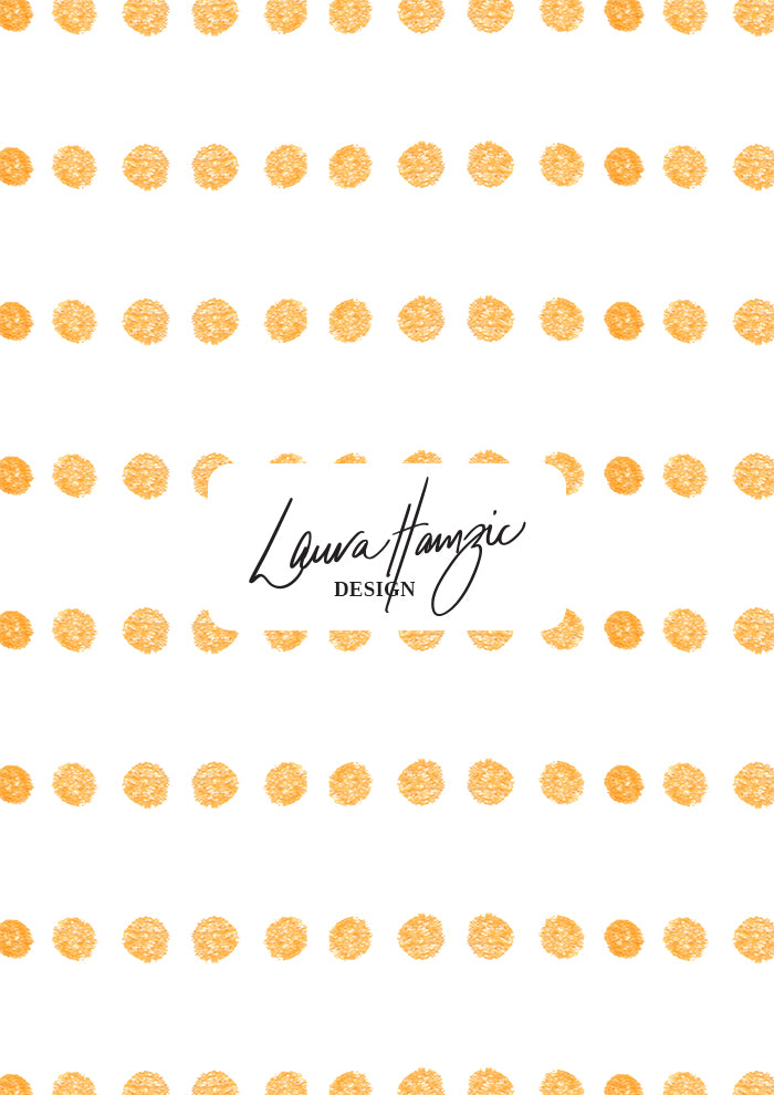 Large-scale Grandma's Buttons pattern by Laura Hamzic, Australian surface pattern designer