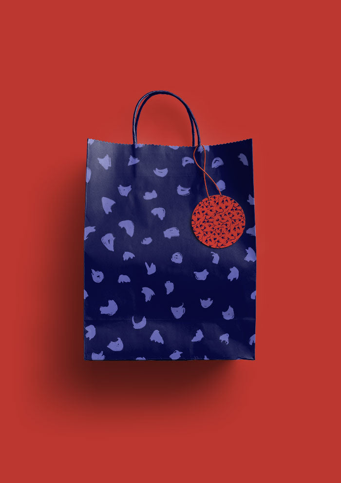 Gumnut Speckle - Blue on Navy