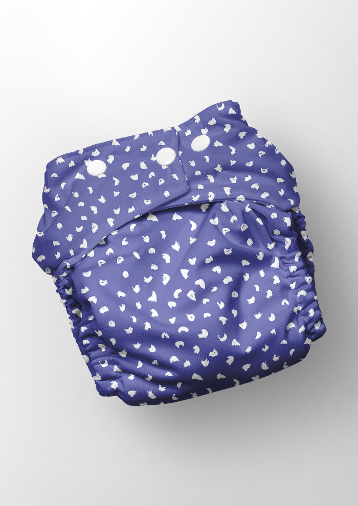 Gumnut Speckle - White on Blue