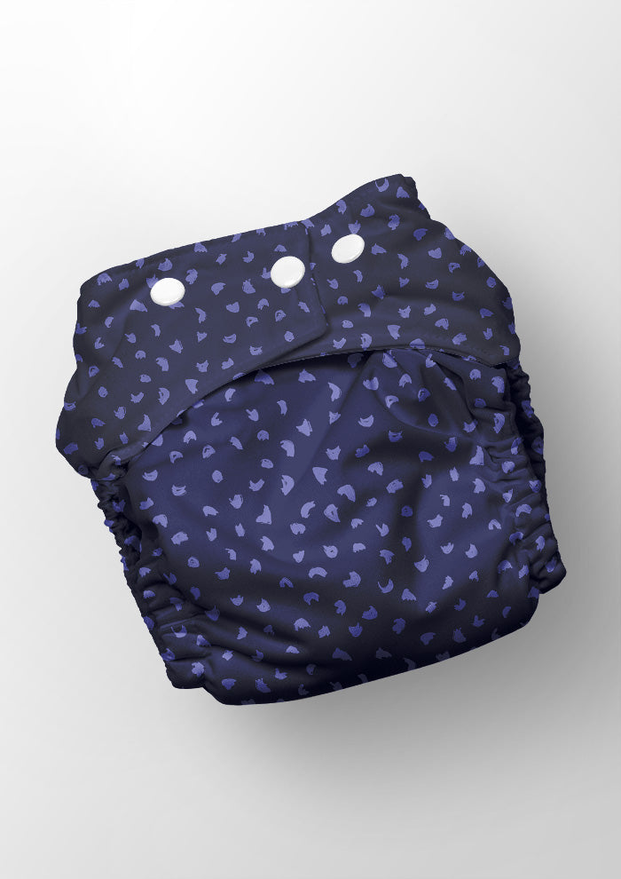 Gumnut Speckle - Blue on Navy