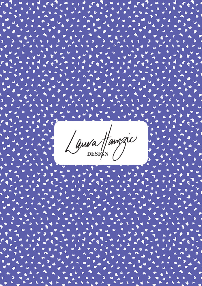 Gumnut speckle pattern design by Laura Hamzic - White on Blue Colourway