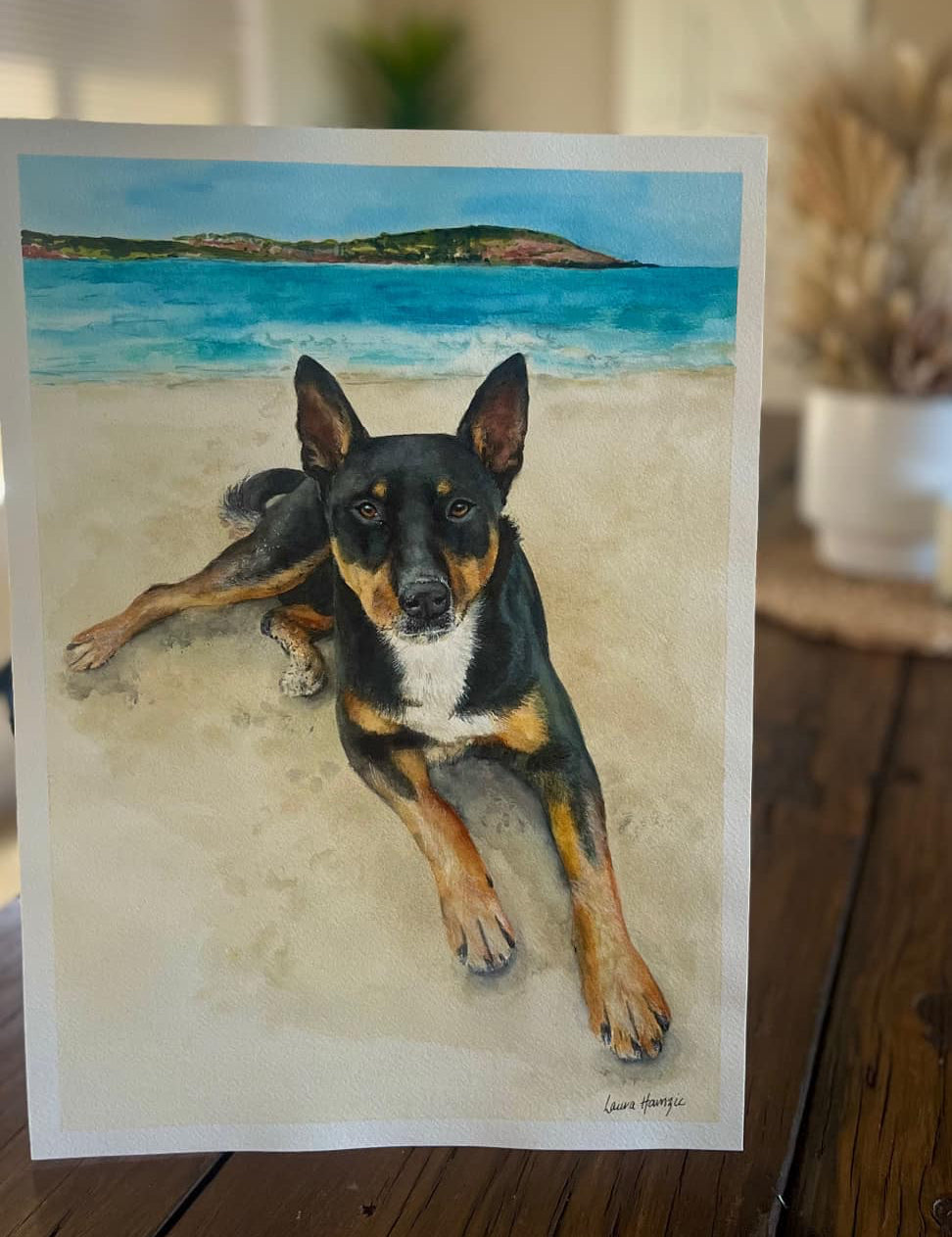 Pet portrait Custom artwork by Laura Hamzic