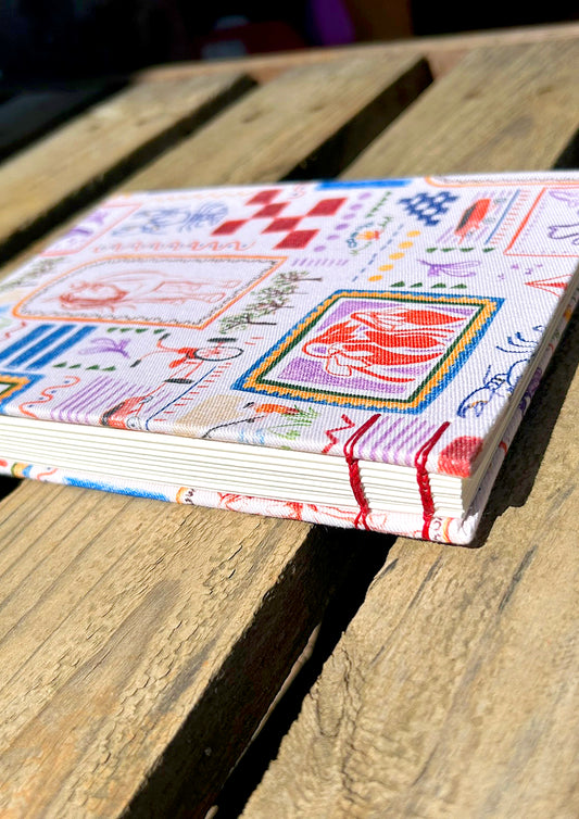 Hand-made sketchbook with Australian countryside inspired Homegrown Days artwork