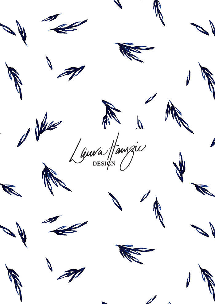 Leaf Drift - Indigo