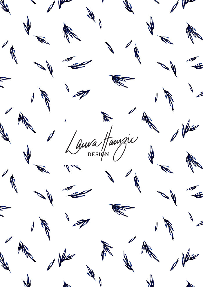 Leaf Drift - Indigo