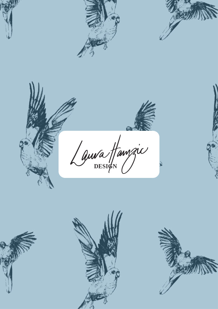 Mulga Parrot Murmurs - Dusty Blue