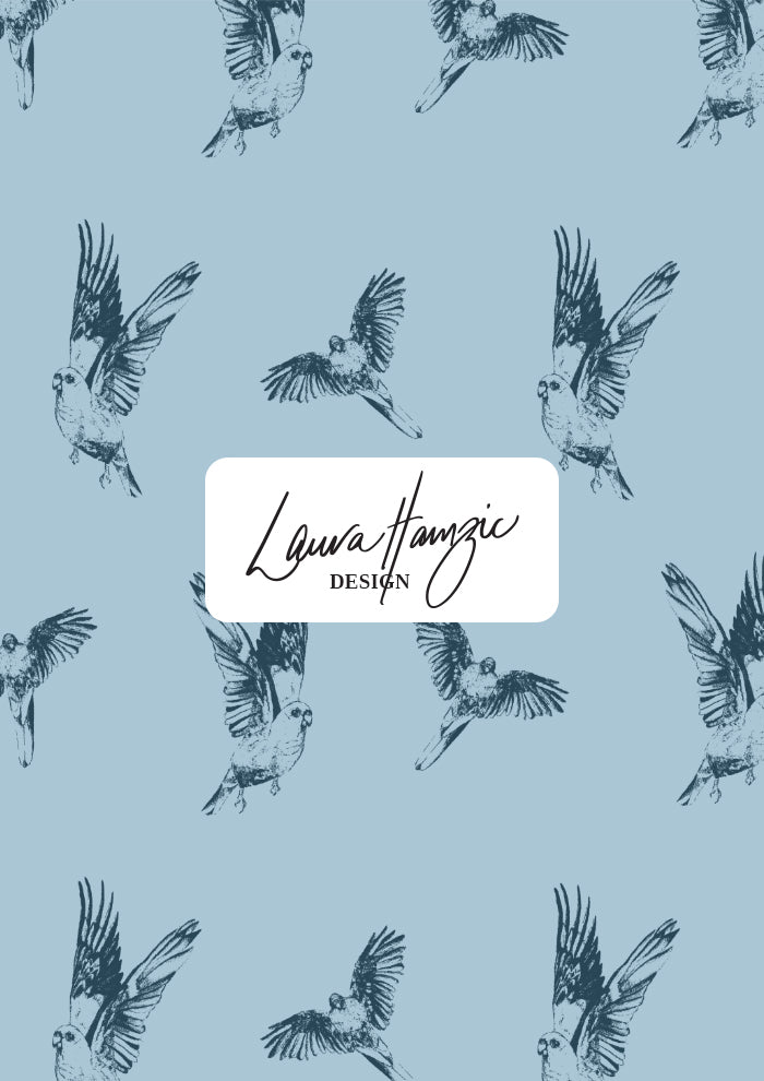 Mulga Parrot Murmurs - Dusty Blue