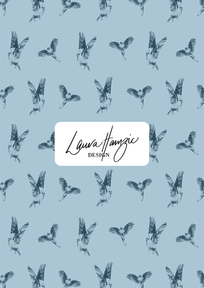 Mulga Parrot Murmurs - Dusty Blue