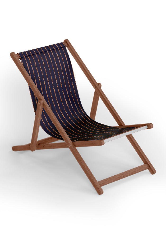 Painter’s Pinstripe - Orange on Navy