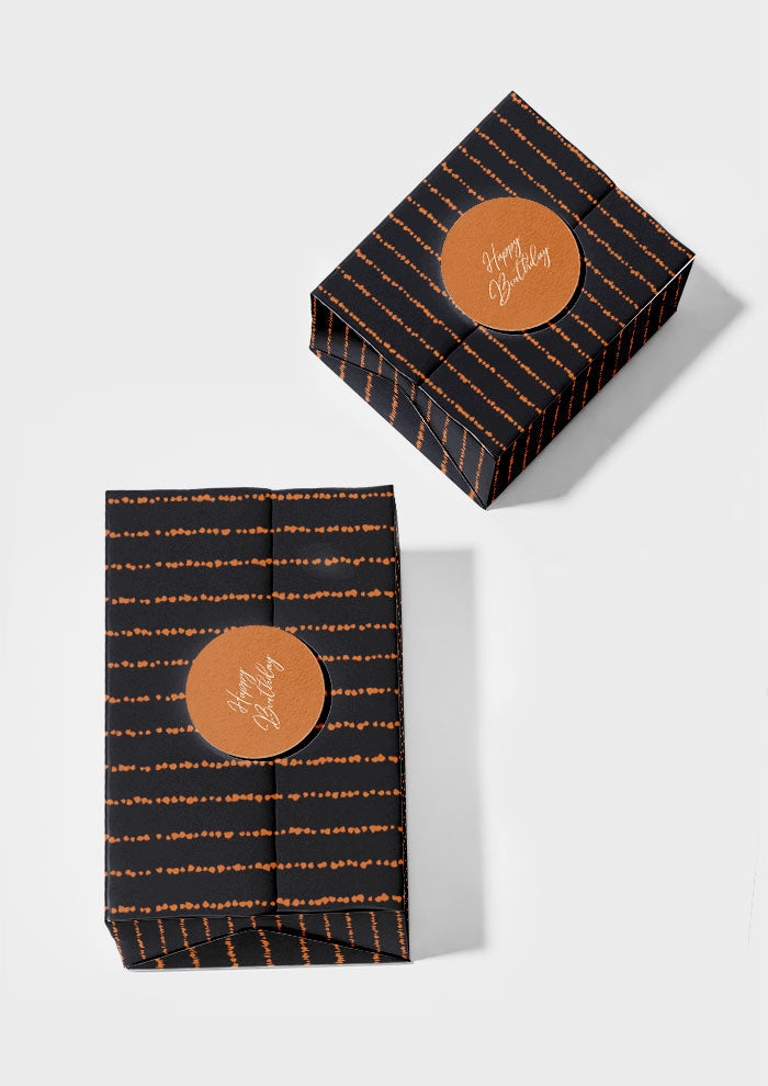 Painter’s Pinstripe - Orange on Navy