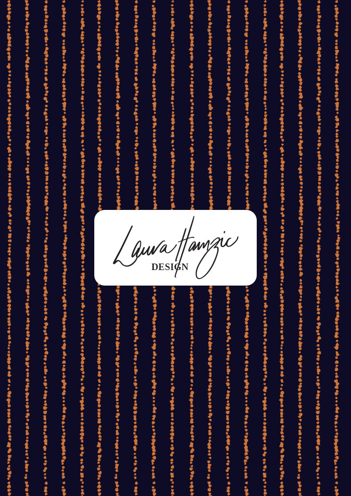 Painter’s Pinstripe - Orange on Navy
