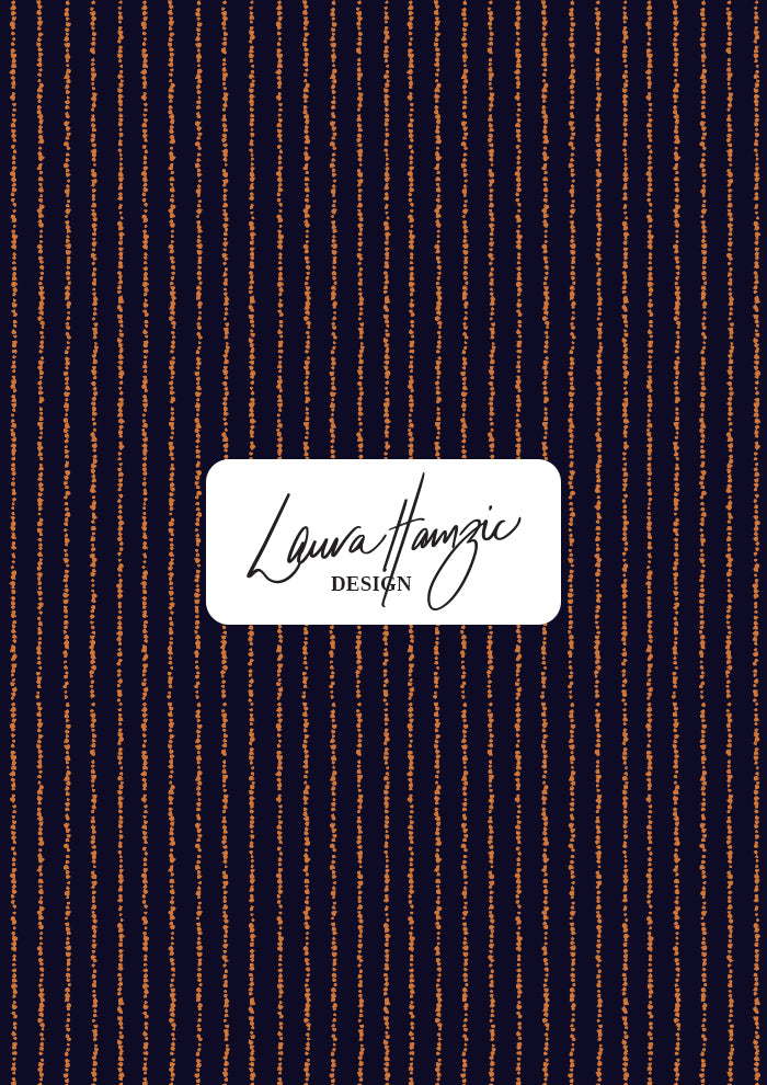 Painter’s Pinstripe - Orange on Navy