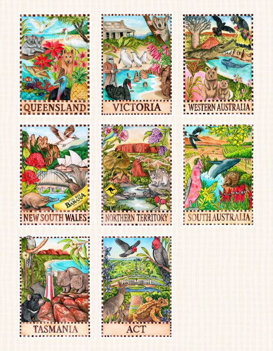 Australian states postcard bundle inspired by This Is Australia collection ideal for keepsakes, gifting or sending