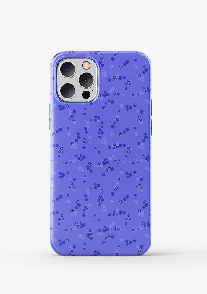 Phone case mockup featuring the Speckled Blooms pattern by Laura Hamzic, Australian surface pattern designer