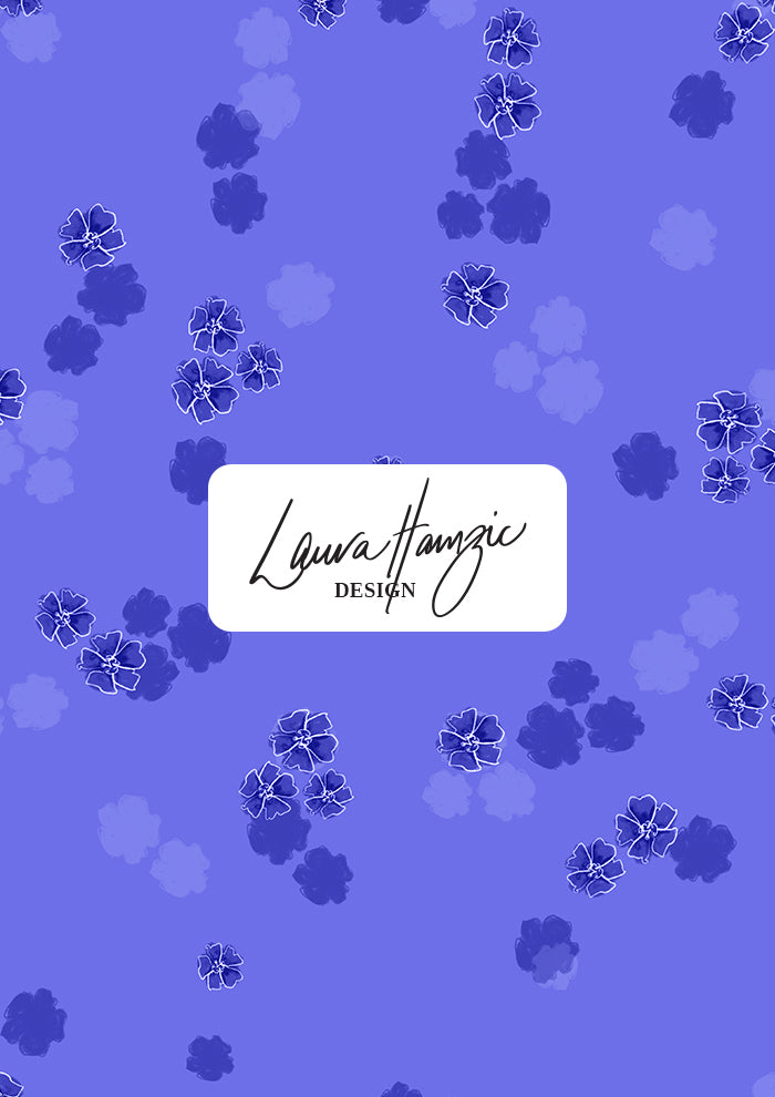 Large-scale Speckled Blooms pattern by Laura Hamzic, Australian surface pattern designer