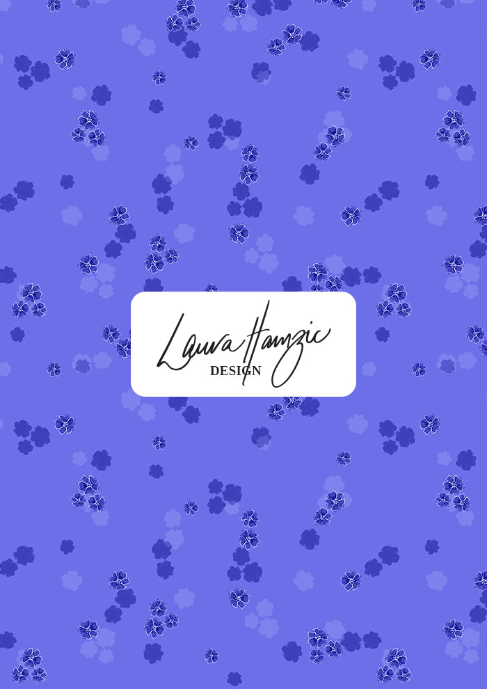 Medium-scale Speckled Blooms pattern by Laura Hamzic, Australian surface pattern designer