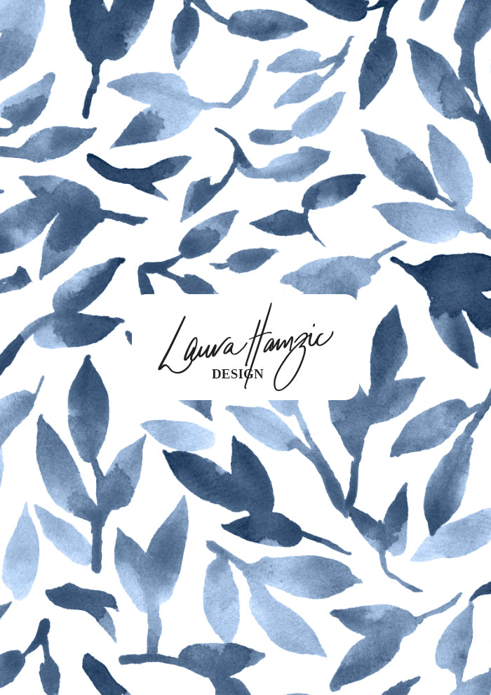 Tangled Leaves - Indigo