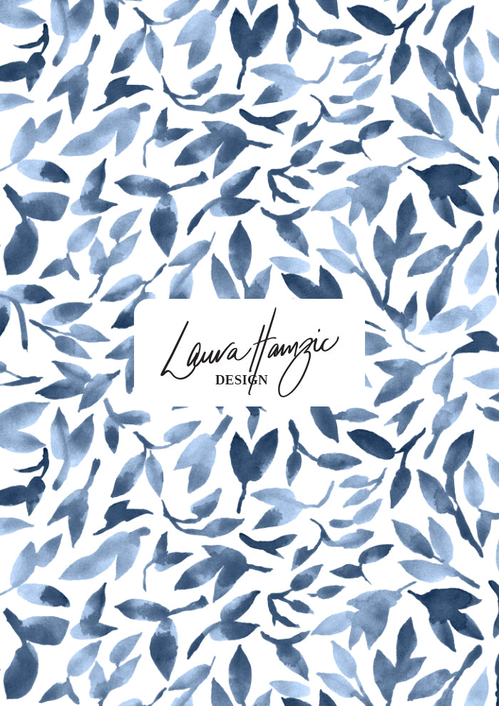 Tangled Leaves - Indigo