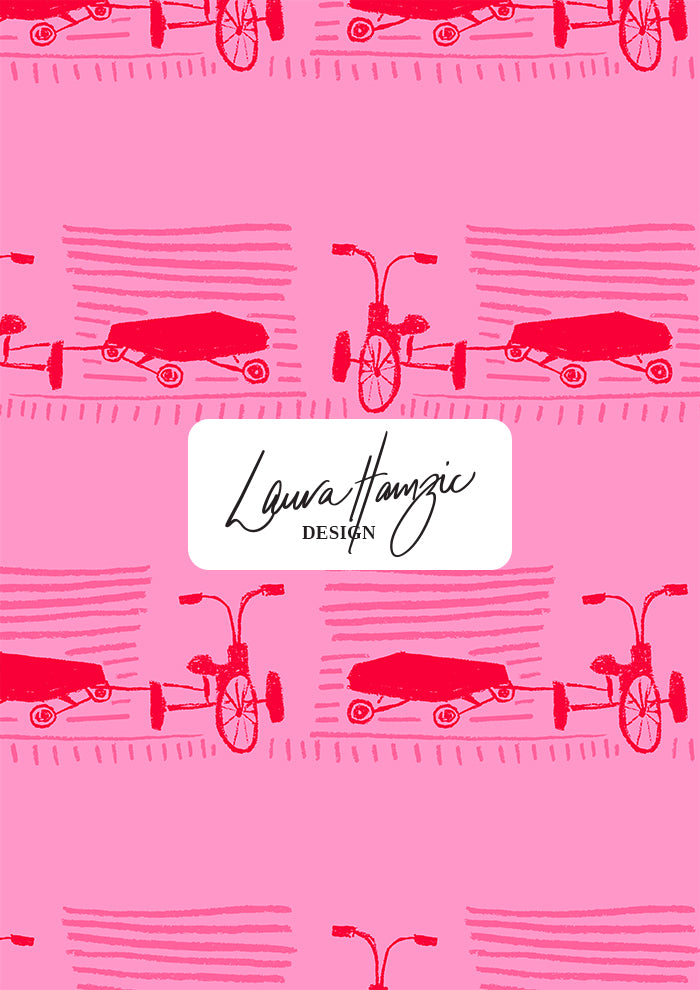 Trike Tracks - Red & Pink