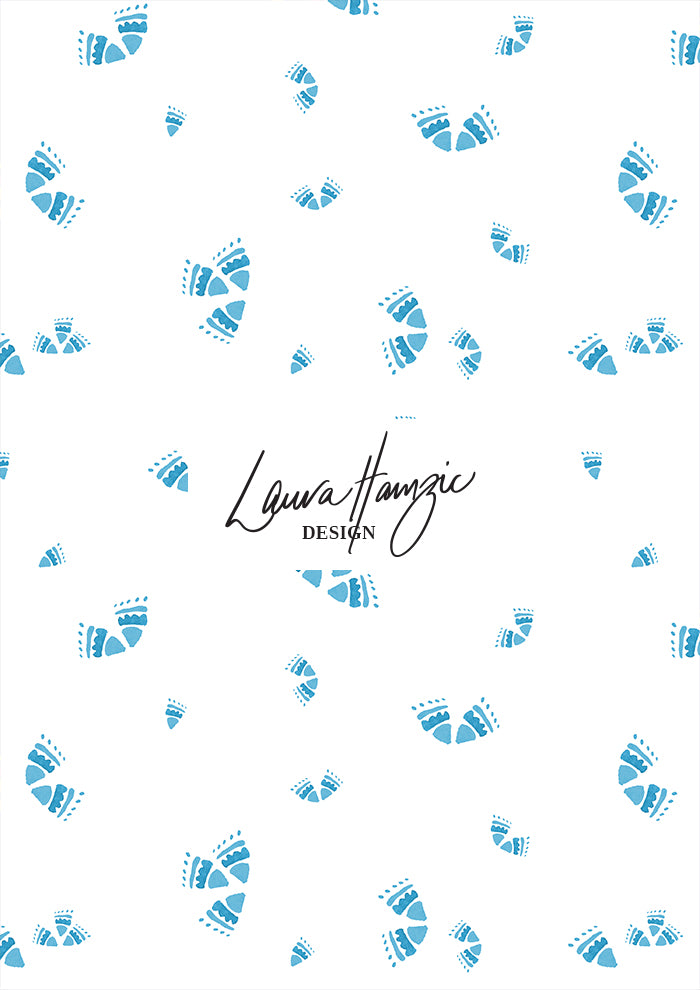 Wanderbloom pattern design by Laura Hamzic - whimsy australian pattern