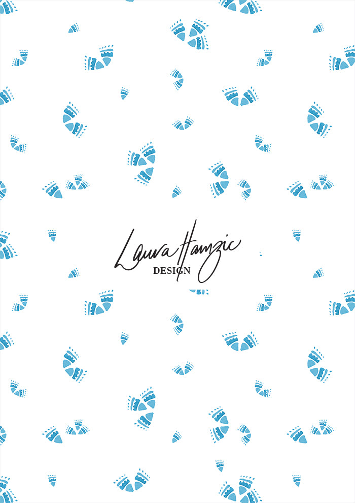 Wanderbloom pattern design by Laura Hamzic - whimsy australian pattern