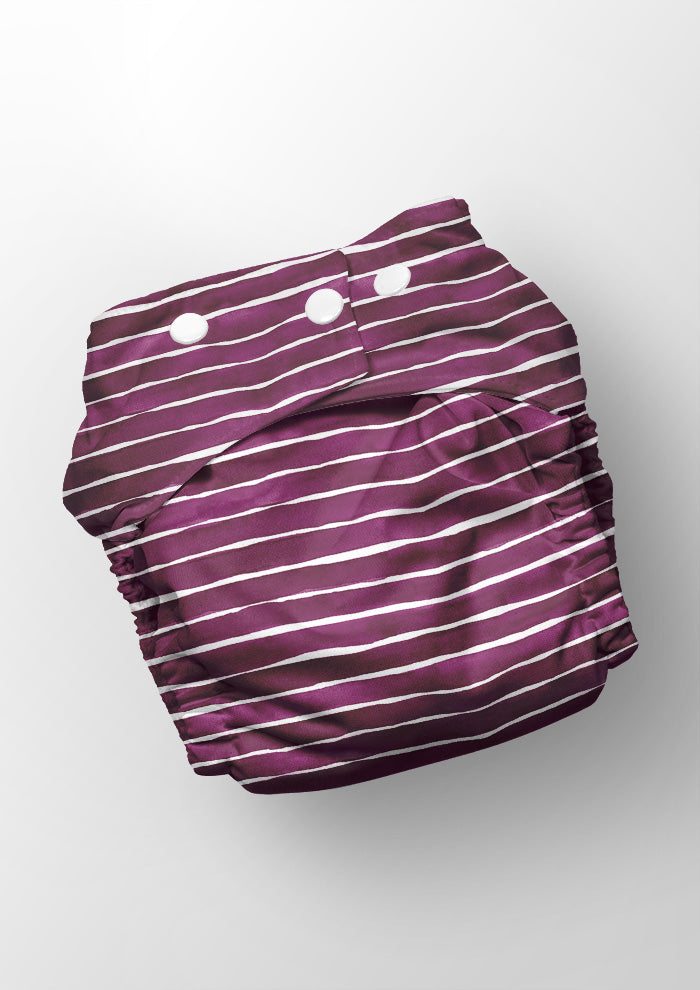 Washed Stripe - Mulberry