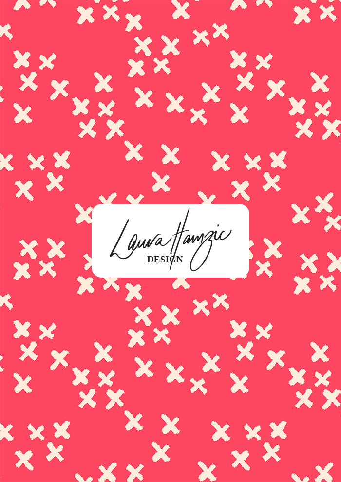X Marks the Spot surface pattern – bold pencil-drawn X shapes inspired by make-believe treasure hunts and secret bush maps. Playful Australian kidswear fabric design, sketchy graphic texture, adventurous children’s pattern for clothing, accessories, and swimwear.