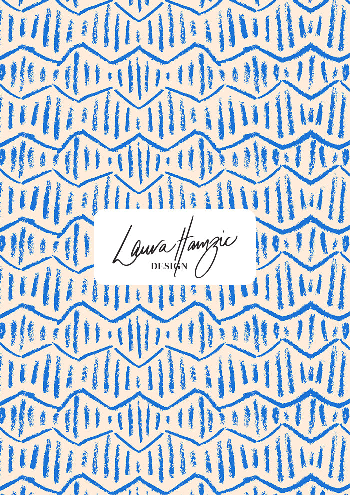 Zig Zag Track surface pattern – sketchy hand-drawn zig-zags inspired by bushwalks and childhood adventures. Coloured pencil texture, playful Australian pattern design, bold kidswear fabric, bedding, swimwear, and children’s products.