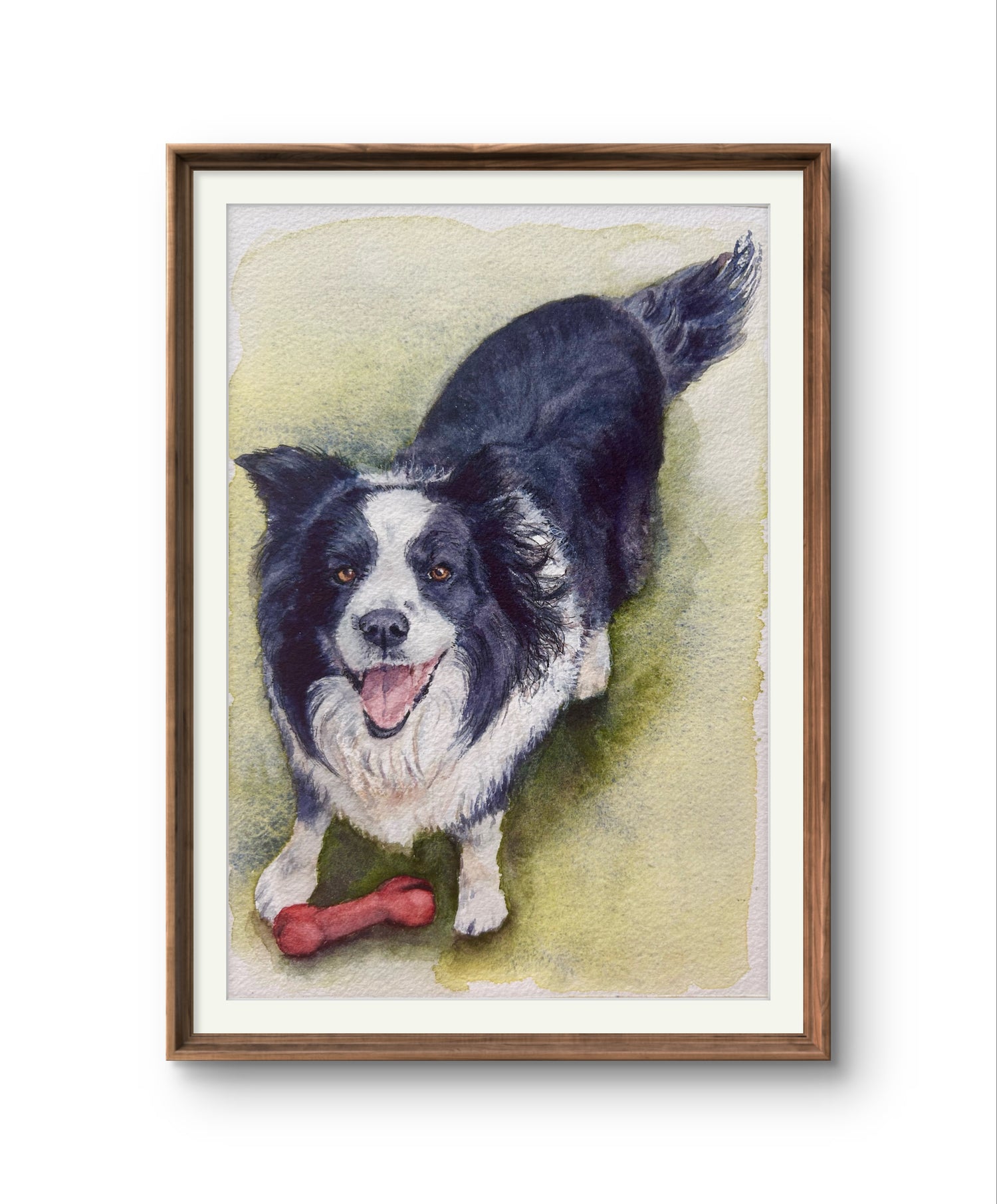 Custom commission pet portrait painting by Laura Hamzic