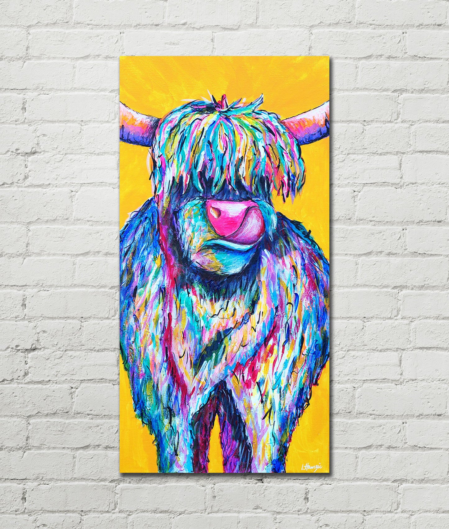 Custom commission painting by Laura Hamzic
