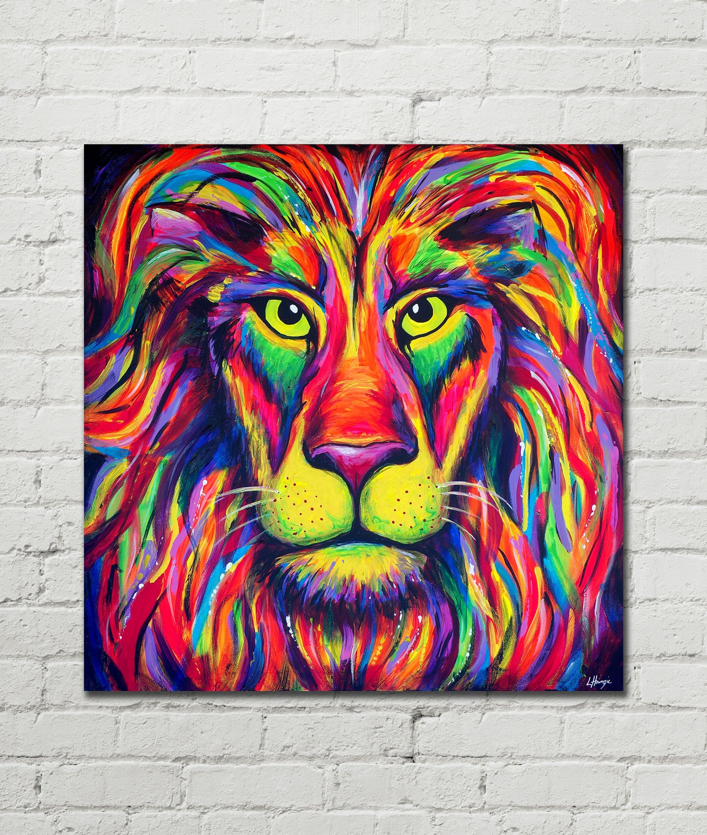 Custom commission painting by Laura Hamzic