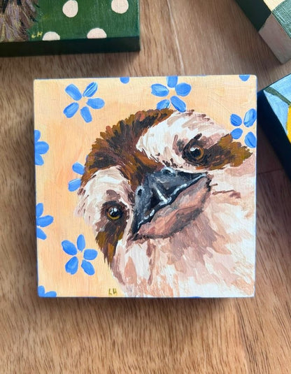 Kooky original kookaburra painting by Australian artist Laura Hamzic