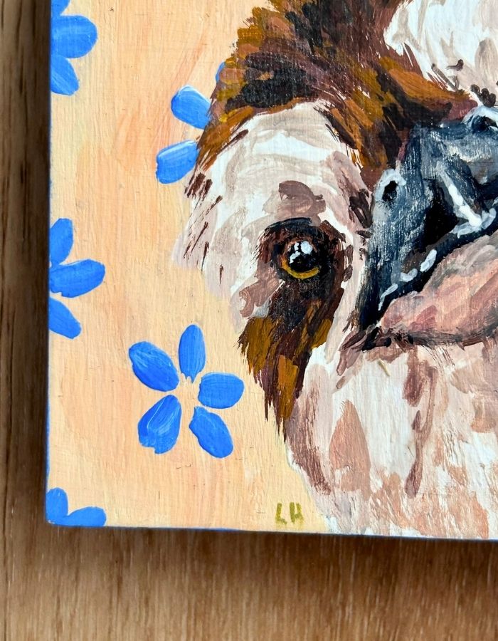 Textured acrylic brushstrokes on original kookaburra painting