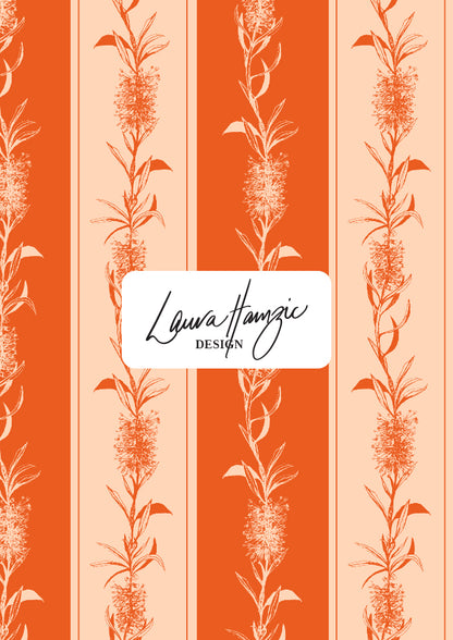 Bottle Brush Pinstripe - Orange