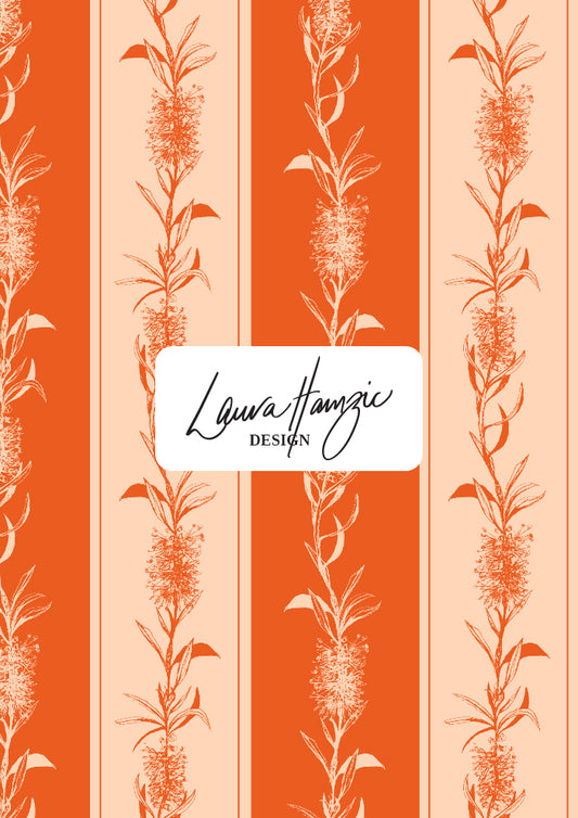 Bottle Brush Pinstripe - Orange